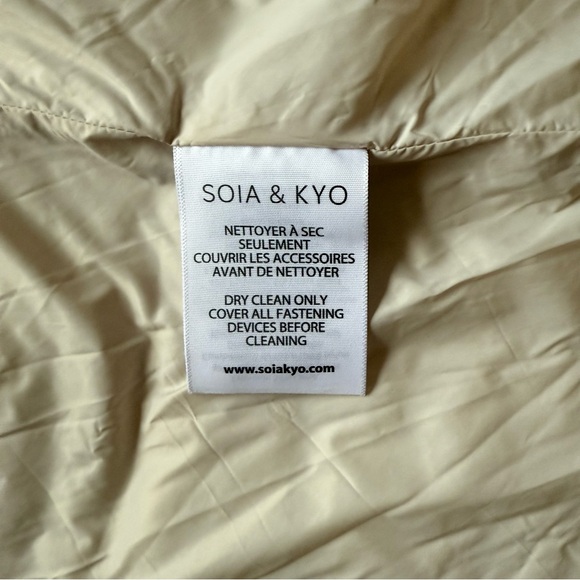 Soia & Kyo Avery Mixed Media Quilted Jacket Large Cream - Picture 8 of 10